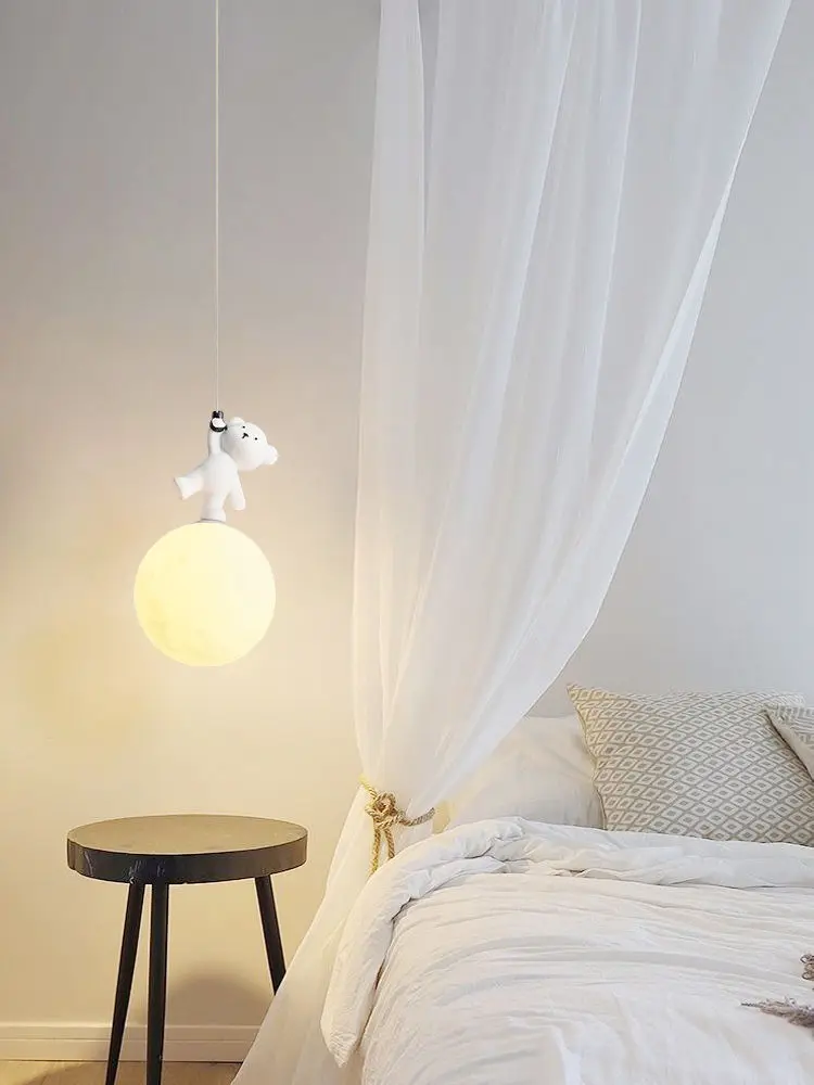 곰 램프 만화 캐릭터 아기방 침대 옆 펜던트 레진 어린 - Baby Nursery Light Fixture 리뷰 및 가격