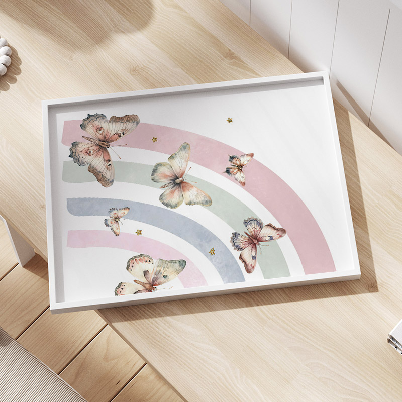 핑크 무지개 나비 사용자 정의 아기 이름 벽 예술 보육 - Baby Nursery Decor Girl 리뷰 및 가격